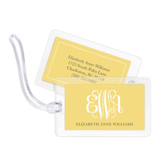 Script Monogram Luggage Tags